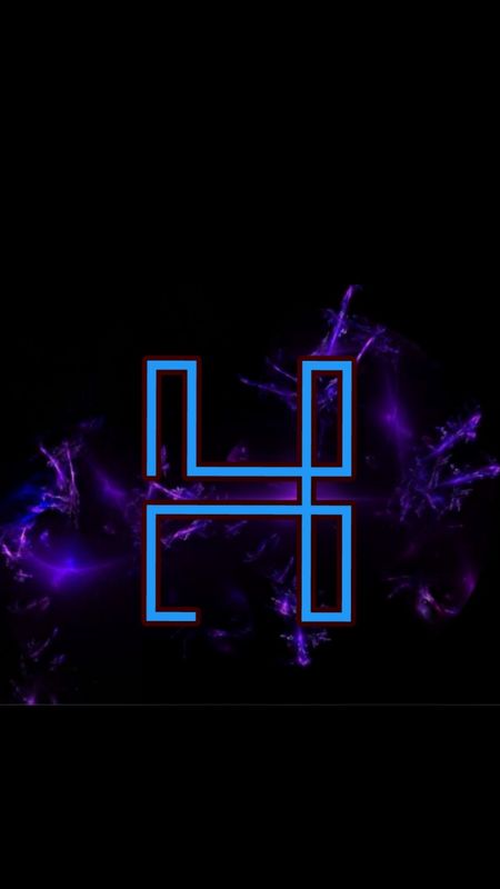 H Letter With Purple Background Wallpaper Download | MobCup