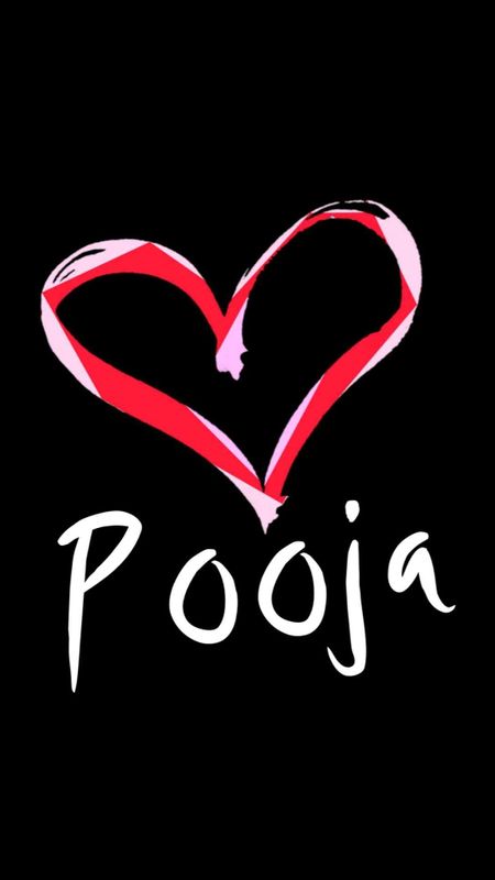 P Name - Pooja - Red Heart Wallpaper Download | MobCup