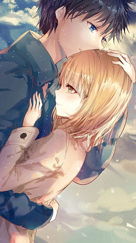 Anime Couple - Cute Couple - Love - Hug Wallpaper Download | MobCup