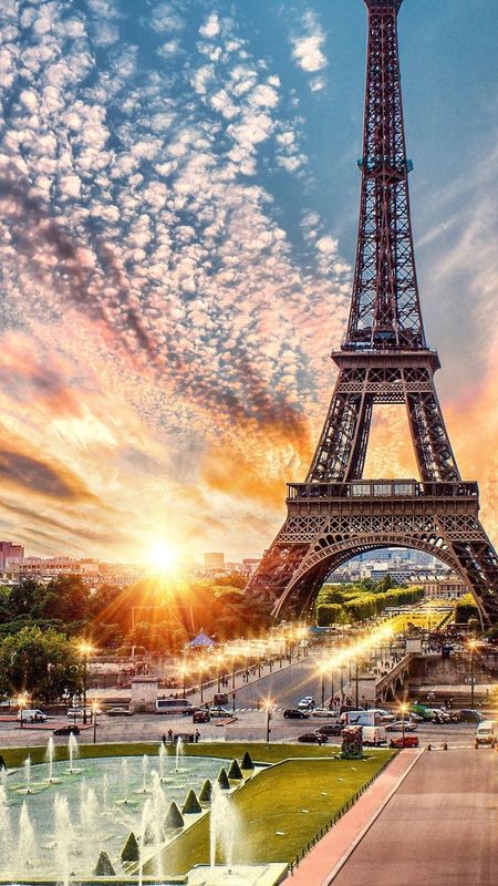 8k - Eiffel Tower With Sky Background Wallpaper Download | MobCup