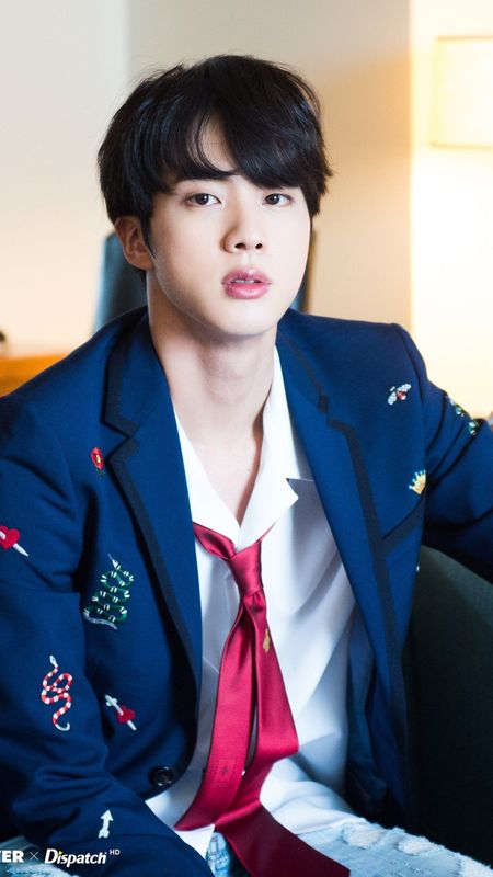 Download BTS Jin In White Shirt Wallpaper