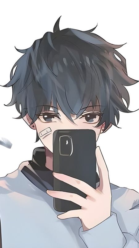 Cool Anime Boy - Mirror Selfie Wallpaper Download | MobCup