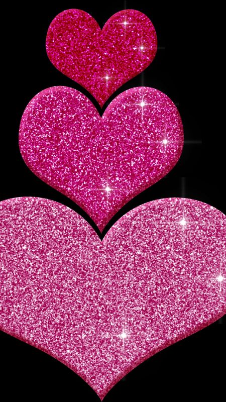 Pink Glitter Hearts Wallpaper Download | MobCup