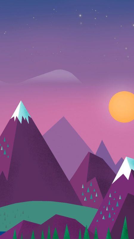 Minimalistic mountains colors   Neon Purple Mountain HD wallpaper   Pxfuel