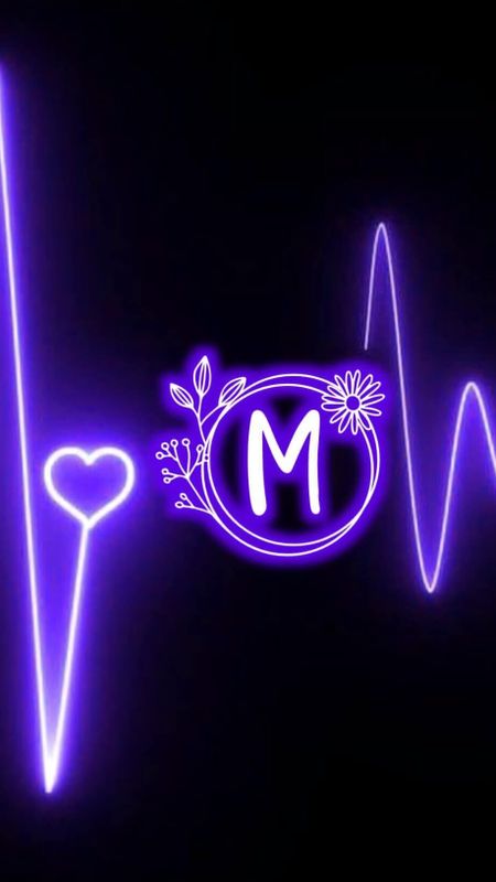 m alphabet wallpapers in heart