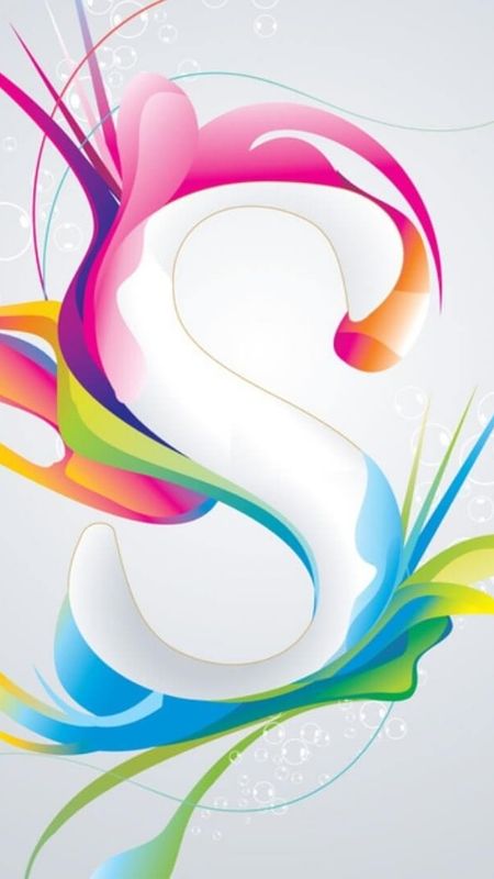 S Name Letter - Colorful Art Wallpaper Download | MobCup