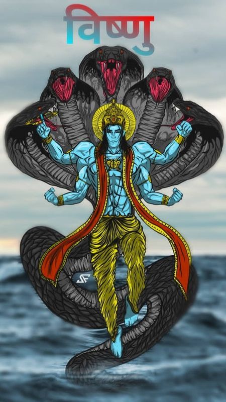 Lord Vishnu - Creative Art Work Wallpaper Download | MobCup