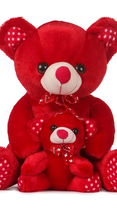 Cute Teddy - Red - Teddy Bear Wallpaper Download | MobCup