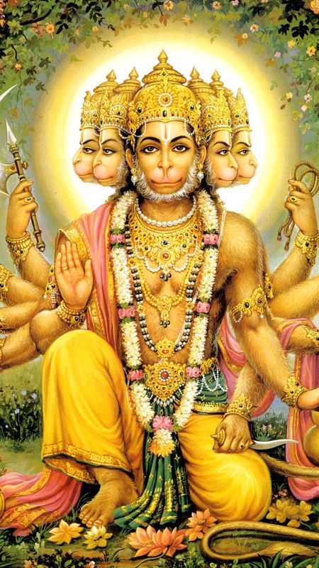Panchmukhi Hanuman HD Wallpaper - Om Reels