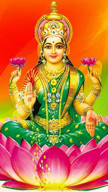 God Lakshmi Images Full Hd - Orange Background Wallpaper Download | MobCup
