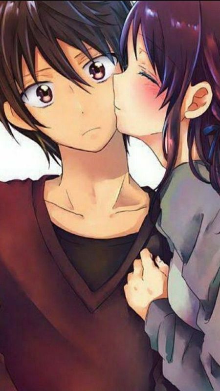 HD anime kissing wallpapers