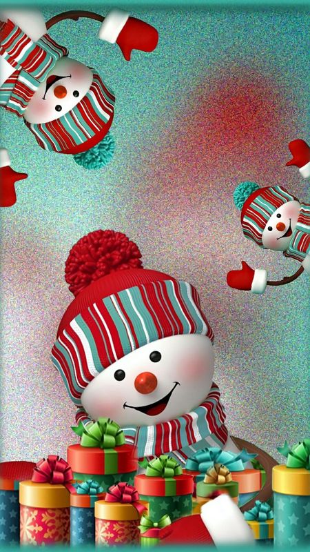 cute christmas snowman wallpaper