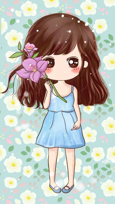 Cute Cartoon Girl | Pretty Korean Wallpaper Download | MobCup
