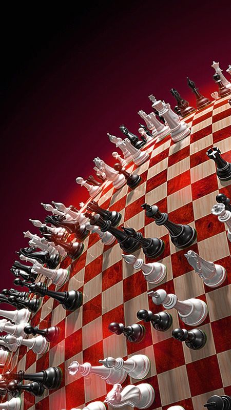 Download 3d Iphone Glass Chess Pieces Wallpaper