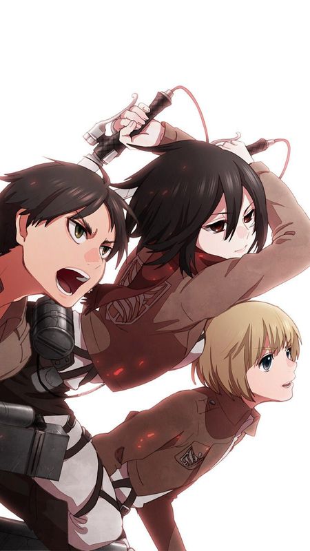 mikasa and eren and armin