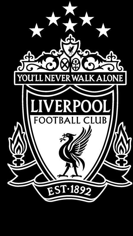 Liverpool - Black And White Logo Wallpaper Download | MobCup