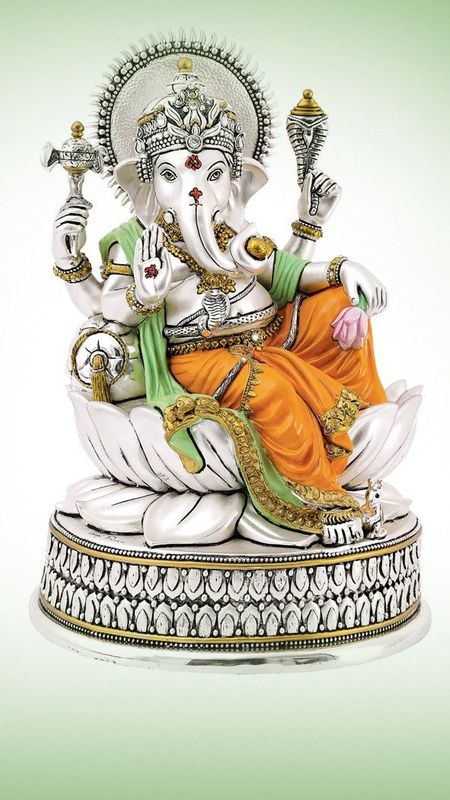 White lord Ganesha Wallpaper Download | MobCup