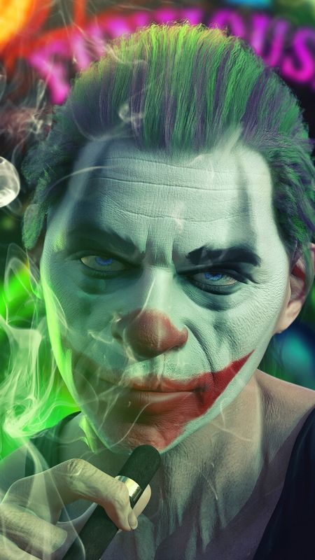Joker Smoking - Thriller - Face Wallpaper Download | MobCup