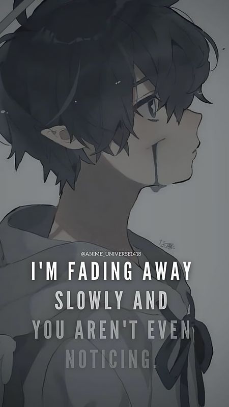 Anime Quotes - i m fading Wallpaper Download | MobCup