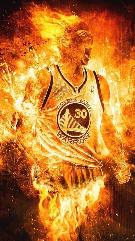 Golden State Warriors - Fire Theme - Stephen Curry Wallpaper Download |  MobCup