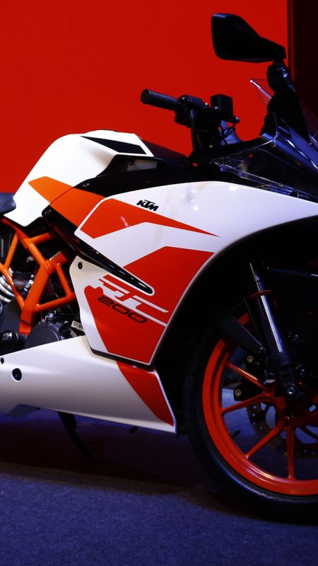 Ktm Rc 200 - Red Background Wallpaper Download | MobCup