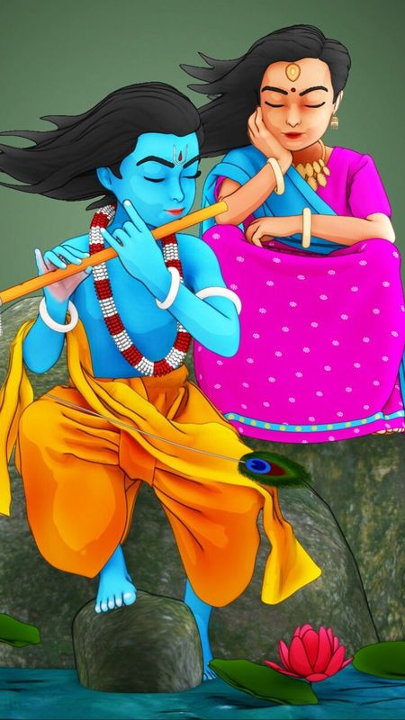 Radha Krishna Images - Painting Wallpaper Download | MobCup