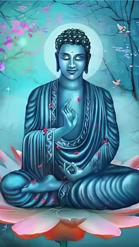 Blue Buddha - Illustration Art Wallpaper Download | MobCup