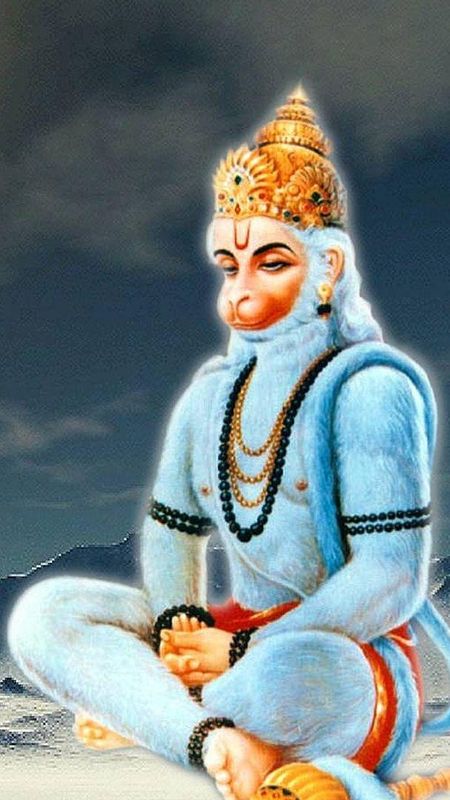 Jay Hanuman - Blue Theme Wallpaper Download | MobCup