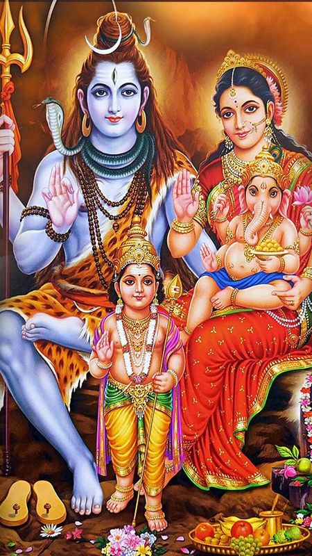 Sivan Parvathi - God Shiva Family Wallpaper Download | MobCup