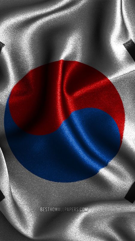 Korean Flag Silk Wavy Flag Wallpaper Download Mobcup