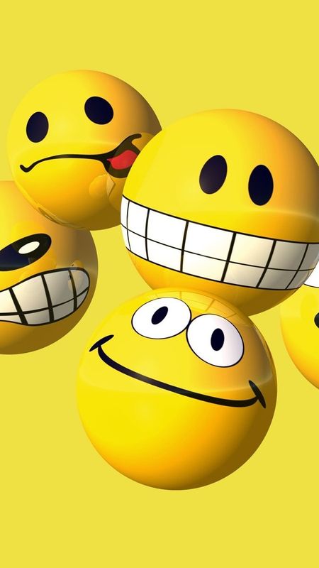 Smile Wale - Yellow - Smiley Balls Wallpaper Download | MobCup