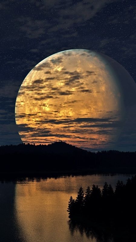Moon - Nature - Night Wallpaper Download | MobCup
