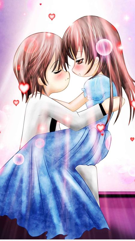 Couple Cartoon - Cute - Romantic Couple Wallpaper Download | MobCup