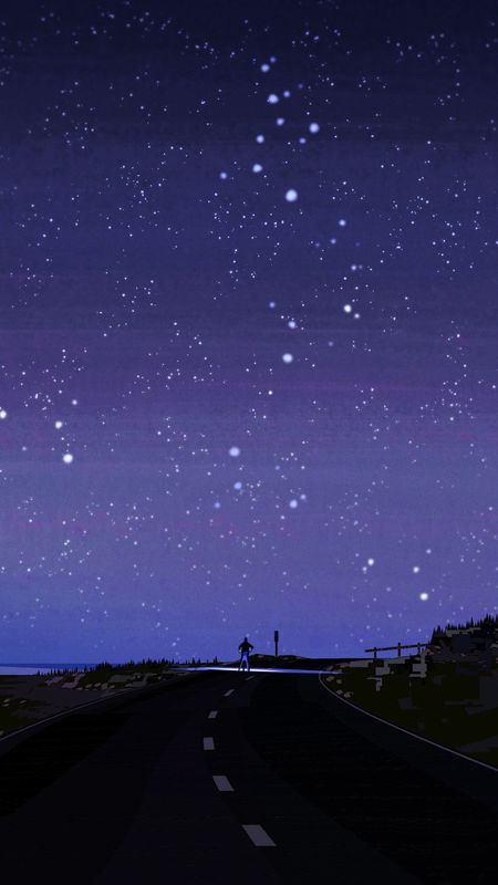 Night Sky | Purple Aesthetic Sky Wallpaper Download | MobCup
