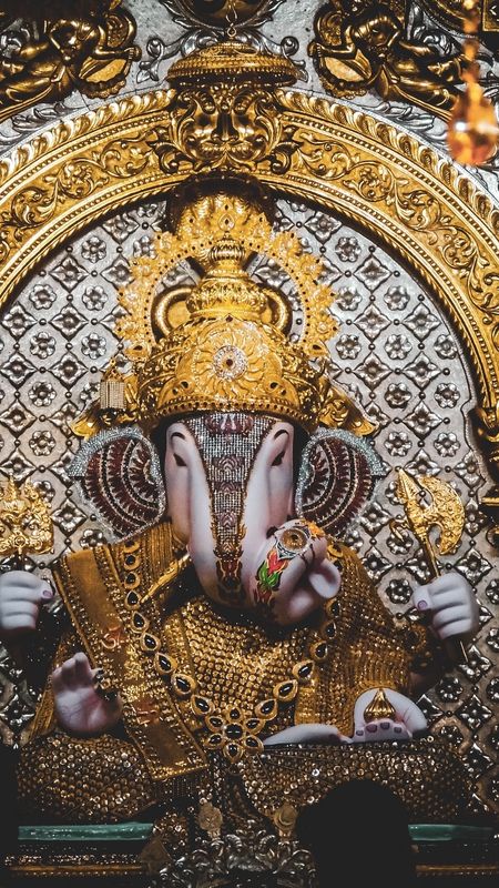 Ganesh Photo - Golden Ganpati Wallpaper Download | MobCup