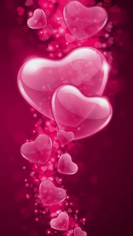 Hot Pink Heart Background Wallpaper  Stock Image  Everypixel