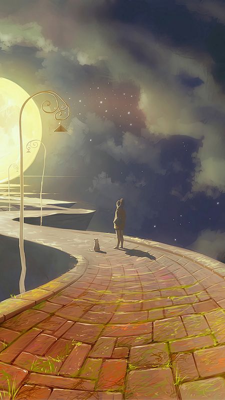 Path to the Moon Art Wallpaper