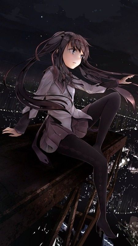 Anime Girl Lonely Raining 4K Wallpaper 43113