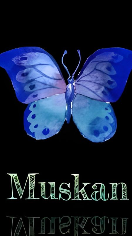 Muskan Name - muskan with butterfly Wallpaper Download | MobCup