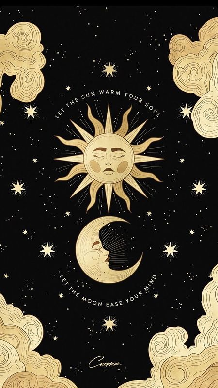 Boho Sun and Moon Wallpaper | Occult Style | Bobbi Beck