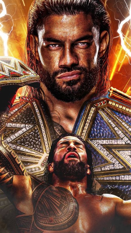 Wwe Roman Reigns - Two Champions Title Wallpaper Download | MobCup