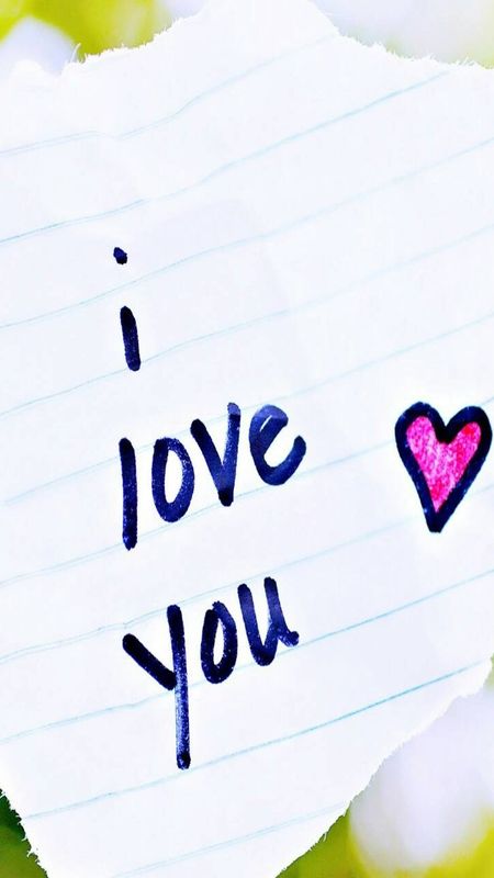 I Love U Written On Page Wallpaper Download | MobCup