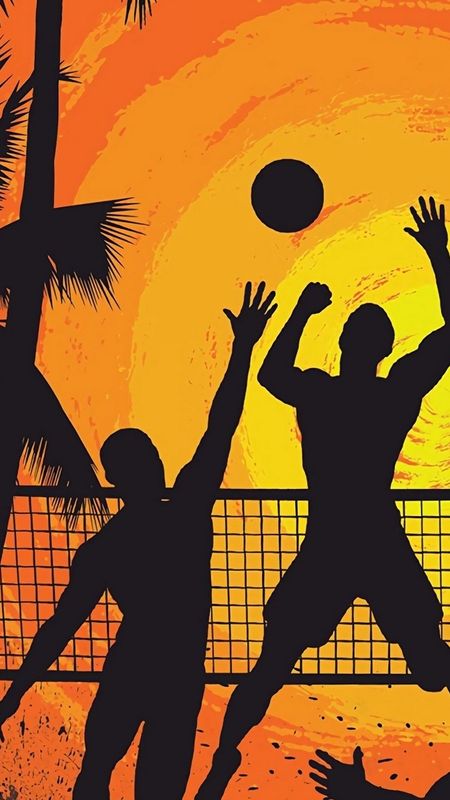 Volleyball - Painting Background Wallpaper Download | MobCup