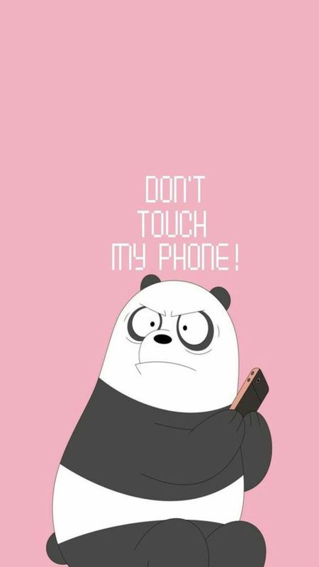 dont touch my phone angry panda Wallpaper Download | MobCup