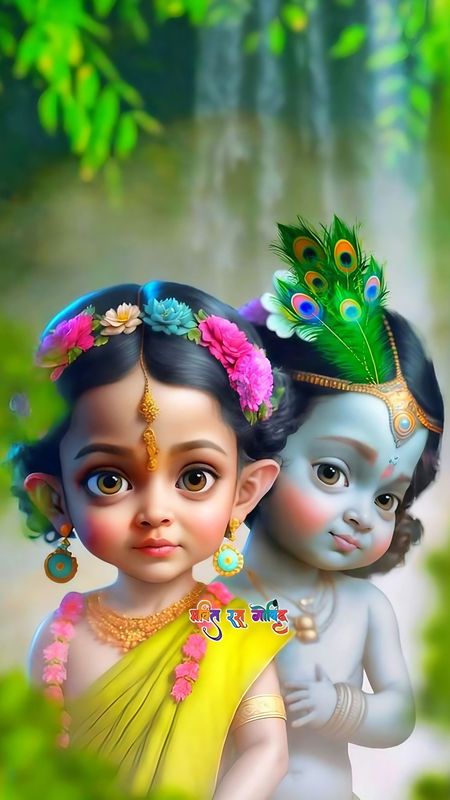 Radha Krishna New - baby radha krishna Wallpaper Download | MobCup