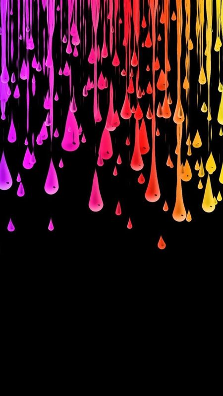 Download Paint Drip Rainbow Drops Wallpaper