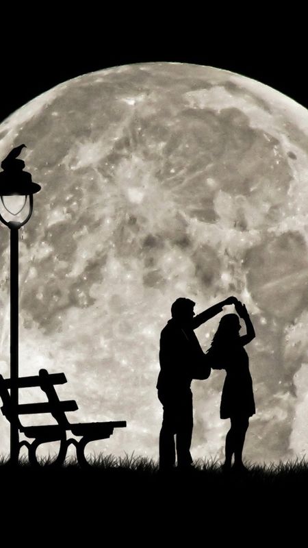 Lovers Moon - Night - Love Wallpaper Download | MobCup
