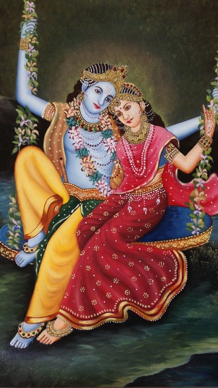 Shree Radha Krishna Romantic Love Wallpaper for Whatsapp DP - HinduWallpaper