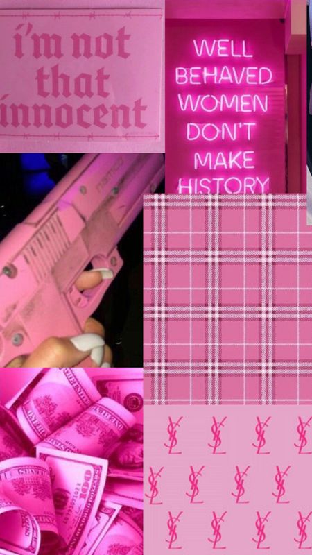 Download Baddie Aesthetic Collage Pink Theme Wallpaper  Wallpaperscom