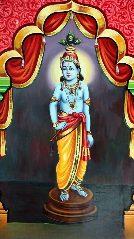 Krishna Bhagwan Ke - Painting Art Wallpaper Download | MobCup